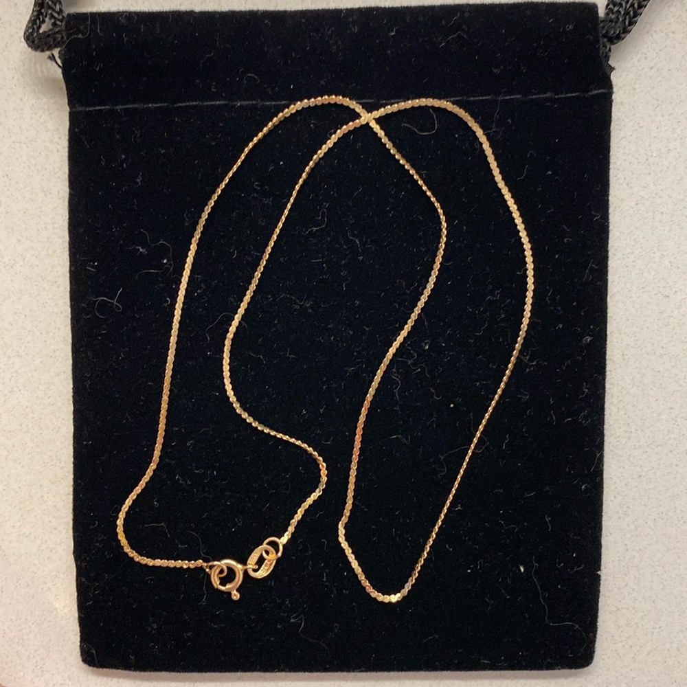 14k Gold Serpantine Chain Necklace